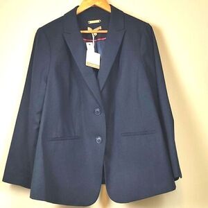 Talbot's Luxurious Collection Wool 2-Button Blazer/Jacket in Navy NWT